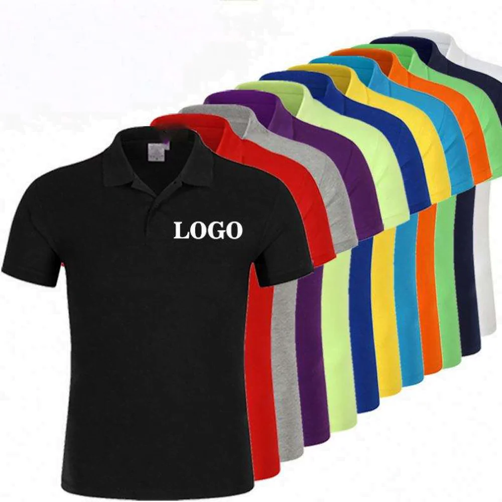 High Quality 100 Cotton 12 Colors Custom Printing Embroidery OEM Logo Plain Blank Men Polo T Shirt Polo Shirt 2