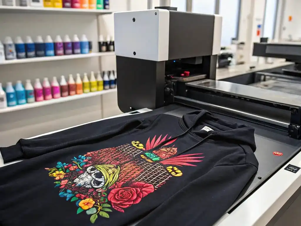 Hoodie Printing with DTG Machine 1